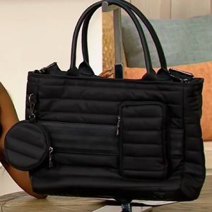 Think Royln Nylon Black Tote with Clip Pouch - Kensington Bag Crossbody Bag